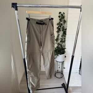 REI Women’s Convertible Zip Off Pants Khaki Cargo Pants Camping Outdoor Hiking
